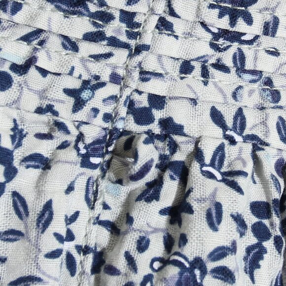 Madewell Button-Front Tiered Maxi Skirt in Florentine Floral Ditsy Blue Sz Small - Picture 3 of 12
